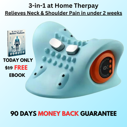 Neck Traction Device with Heat & EMS – Cervical Pain Relief & Posture Support