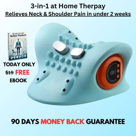 Neck Traction Device with Heat & EMS – Cervical Pain Relief & Posture Support