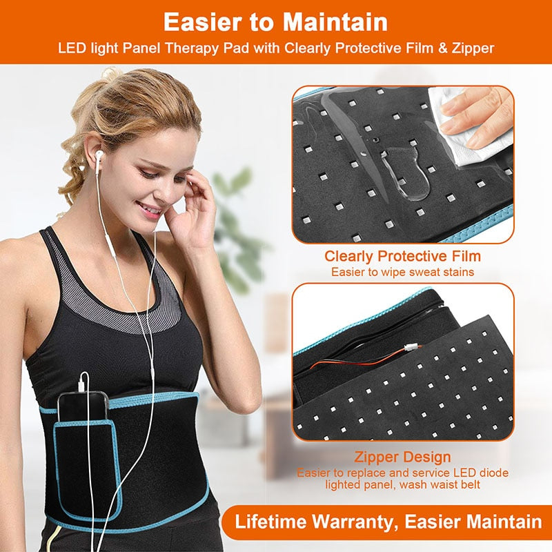 Red Light Therapy Belt for weight loss - Fat Reduction & Cellulite Removal -